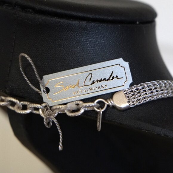 NEW Sarah Cavender Metalworks silver necklace and earrings set - Picture 6 of 6